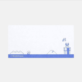 Super Mario Bros Note Memo w/Family Computer Cartridge shaped case Official