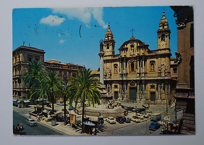 Schöne alte Ansichtskarte AK - Italien Palermo Piazza S. Domenico Dominikus