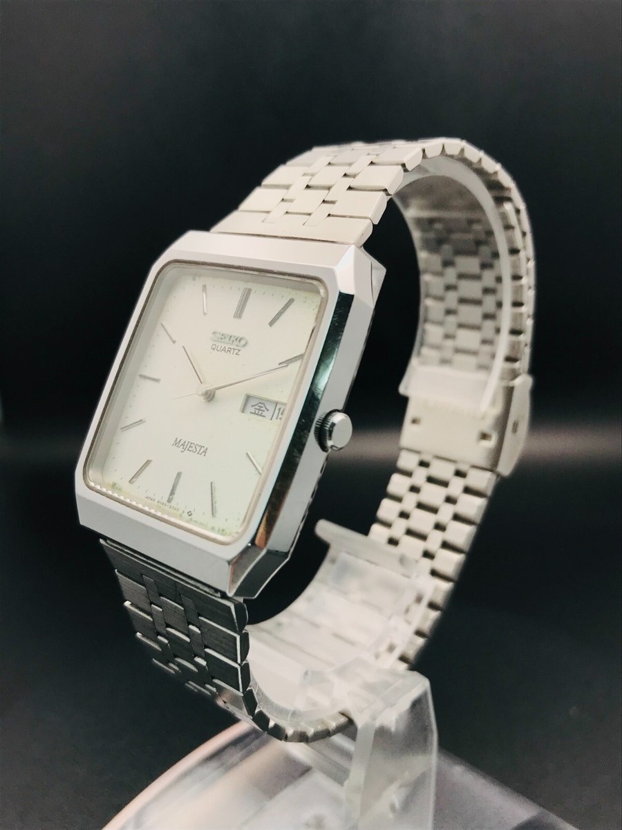 SEIKO WATCH MAJESTA 9063-5020 QUARTZ SILVER DAY DATE KANJI