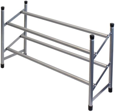 Zweistufig stapelbares und ausziehbares Schuhregal Aufbewahrung Organizer