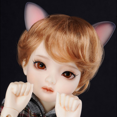 1/4 BJD Dollmore Part - Cute kitty Ears(Normal Skin)(S size, Dark Gray Blushed)