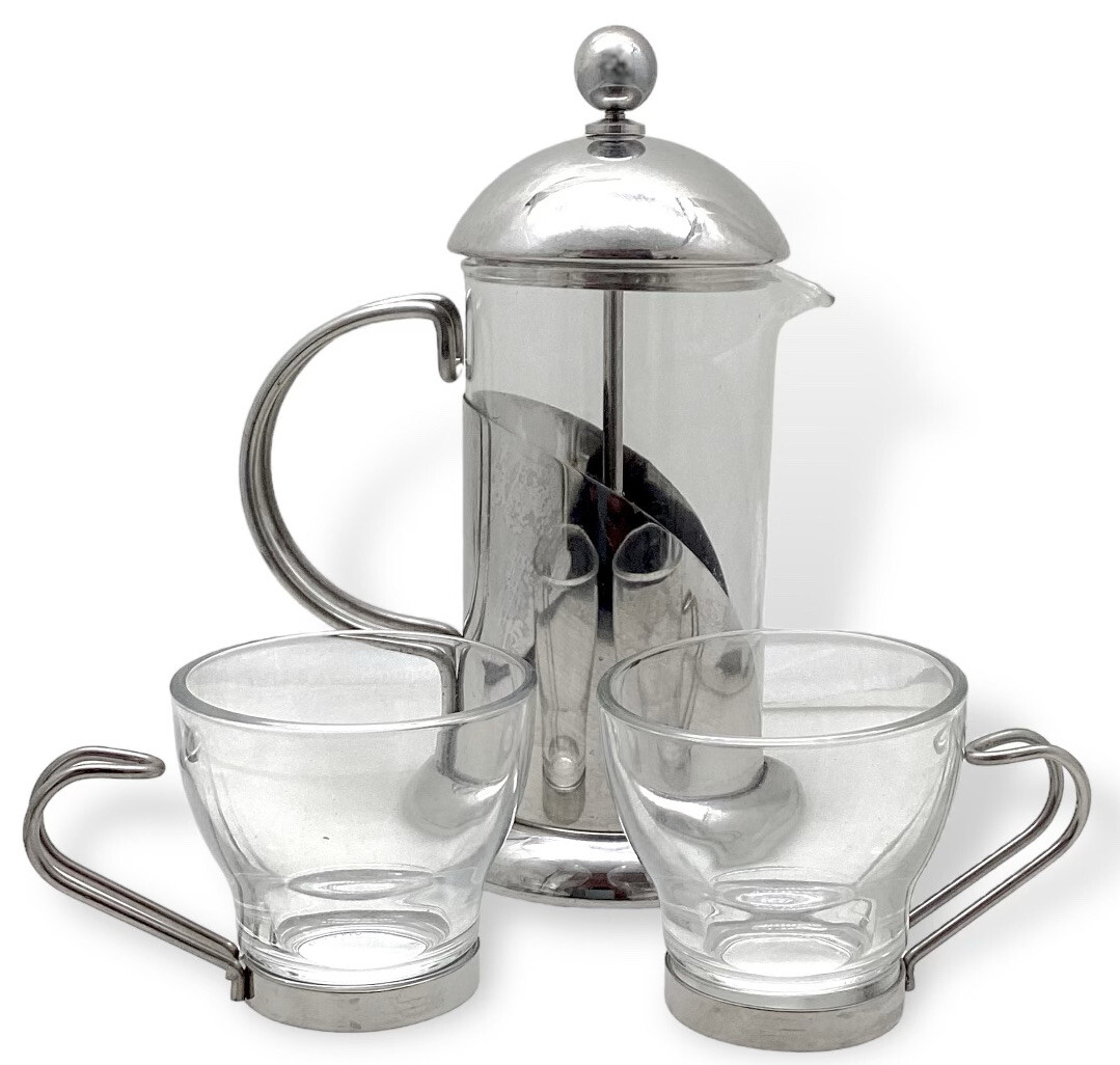 Maker Set Of 3 Kettle Pot Filter Pressure Cups