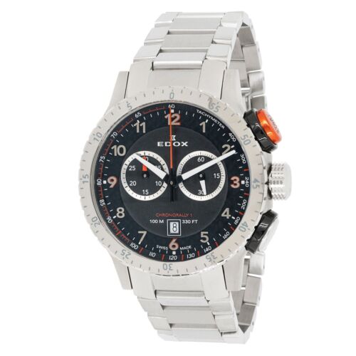 with tags Edox 10114 3NMO NO Mens CHRONORALLY 1 Grey Dial Quartz Watch