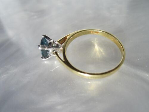 VINTAGE RING KOMPLETT GEPUNZT 18K MASSIV GOLD & PLATIN ECHT NATÜRLICHER SAPHIR - Bild 5 von 15