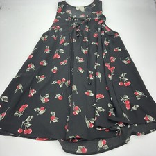 Show Me Your MuMu Lace Up Cheeky Cherry Tunic Dress Sz S