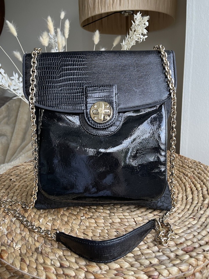 DKNY black medium shoulder cross body bag chain strap eBay