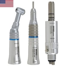 USA BEING Dental Contra Angle Straight Handpiece Air Motor 4 Hole Low Speed NSK