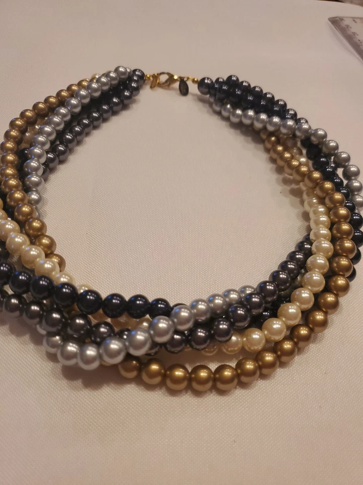  COLLAR GARGANTILLA JOAN RIVERS COUTURE PERLAS DE IMITACIÓN MULTICOLOR (32) Foto 3 de 4