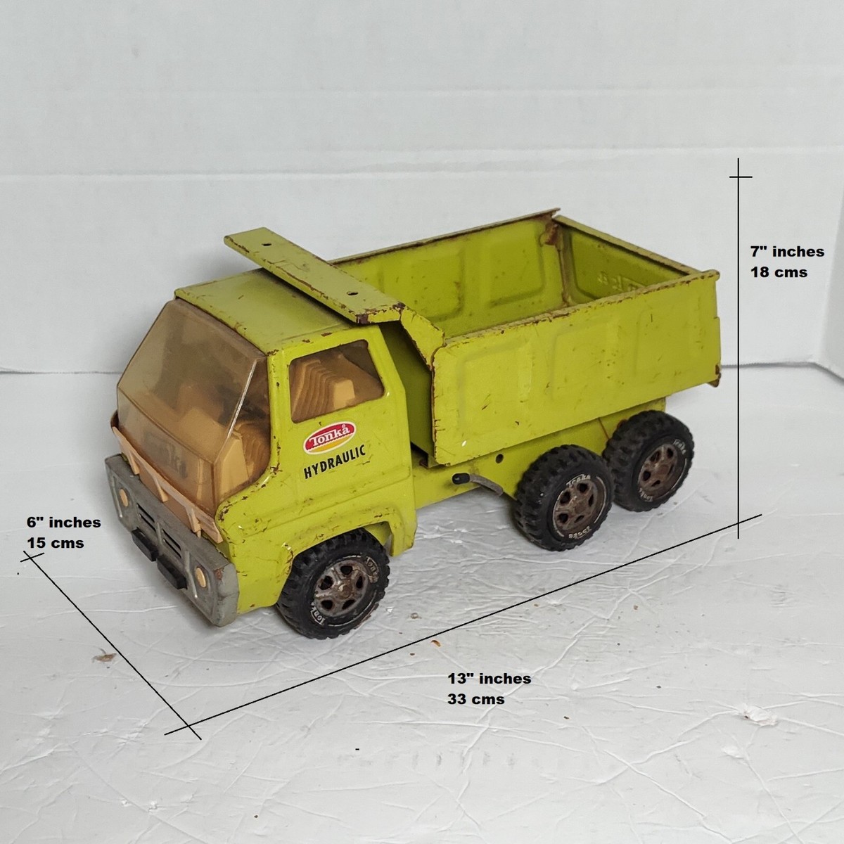 Vintage 1974/75 Gas Turbine Green Tonka Hydraulic Dump Truck Parts