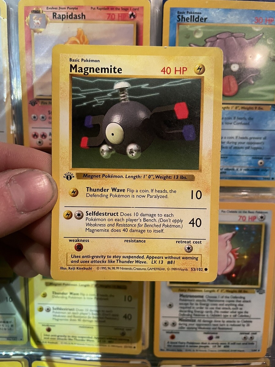 1st Edition Shadowless Magnemite | Pokémon | Vintage 1999 | WOTC