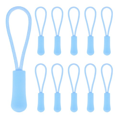 #ad 2.6quot; Zipper Pulls Replacement 50 Pcs Nylon Cord Extension Blue $14.34