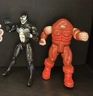 vtg 90s Toy Biz Marvel Action Figure Lot of 2 - Juggernaut Flicking Tongue Venom