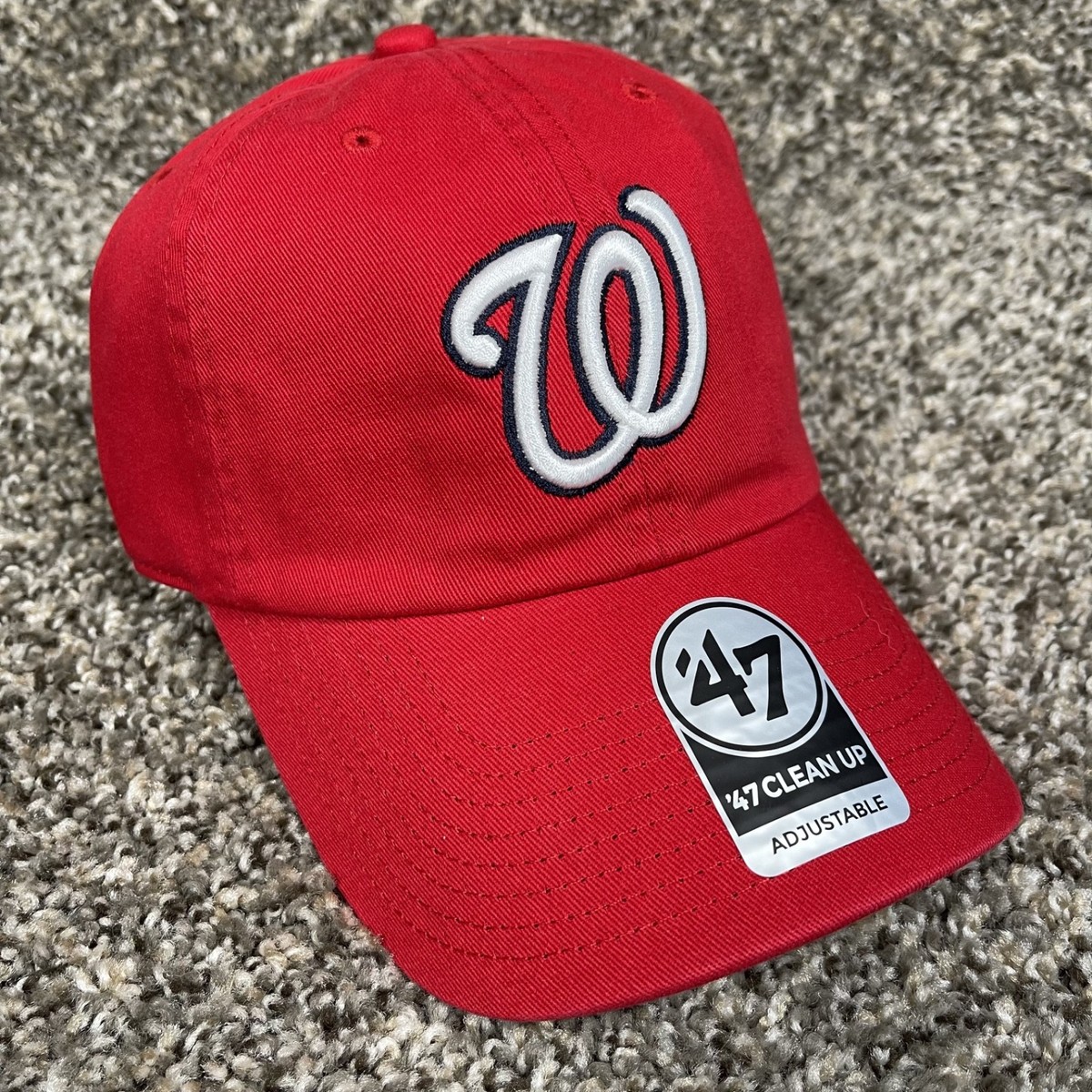 Washington Nationals '47 Brand Clean Up Red Adjustable Cap Hat