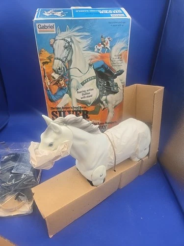 VINTAGE GABRIEL MARX 1973 LONE RANGER HORSE SILVER - IN ORIGINAL BOX