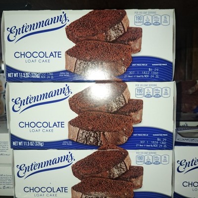 3 boxes of Entenmann's Chocolate Loaf Cake-(11.5 oz per box)-Free Shiping