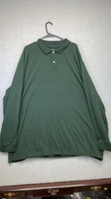 The Foundry Supply Co Polo Shirt Mens 3XLT Green Long Sleeve Big & Tall Casual