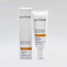 GLYTONE AGE DEFENSE UV MINERAL SUNSCREEN SERUM SPF50 1.7 oz