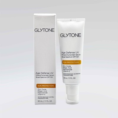 GLYTONE AGE DEFENSE UV MINERAL SUNSCREEN SERUM SPF50 1.7 oz Exp 04/2026