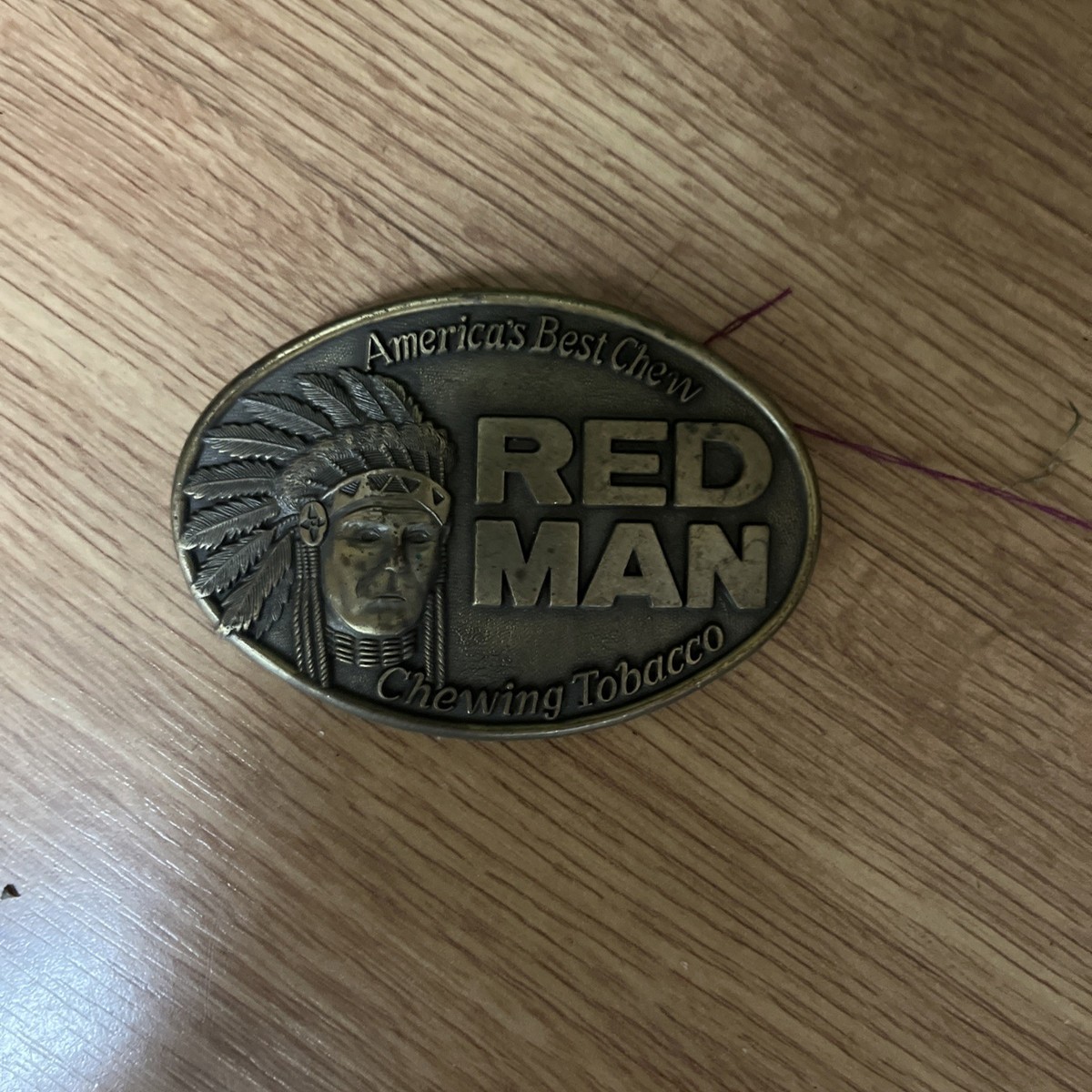 pinkerton chewing tobacco Red Man America’s Best Chew Vintage Chewing Tobacco Pinkerton Belt Buckle