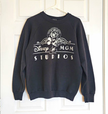 Vtg 1987 Disney MGM Studios Sweatshirt L Blac...