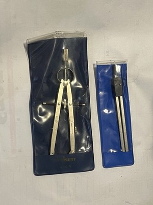 VTG PICKET Drafting Compass & ALVIN Bow Compass West Germany In Original Cases +