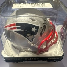 WES WELKER Autograph Speed Mini Helmet JSA Witnessed - NE PATRIOTS Best Slot WR