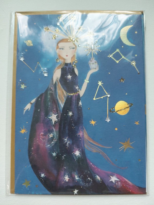 Exquisite Birthday Card for Her Stylish Design Gold Glitter and Foil Details
