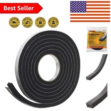 Easy-Use Black Sponge Rubber Foam Tape 3/4" W - Ideal for Sealing  Insulation