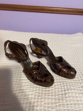 Vtg 1930/1940's Peacock's Shoes Brown Heels