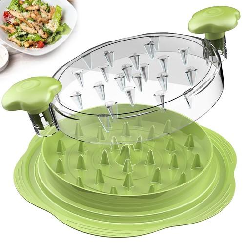 Chicken Shredder Large Chicken Breast Shredder Tool Twist with Brush and Fork,