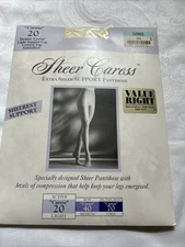 Worthington Sheer Caress 20 Denier Lycra Light Support Leg Control Top Bone