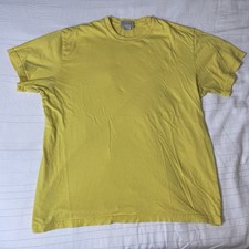 Vintage Made In USA J Crew T Shirt Yellow Large
