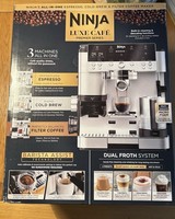 Ninja Luxe Premier 3-in-1 Coffee Machine, Latte, Cappuccino, Cold Brew & Espress