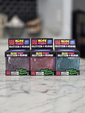 NEE DOH NICE CUBE GLITTER GLOW 3 LOT PURPLE BLUE PINK -NIB