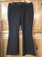 ELLE women's Black dress pants Flare Leg mid rise curvy hip