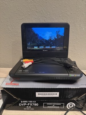Sony Portable CD/DVD Player DVP-FX780 7” Screen TESTED Works. Wall
