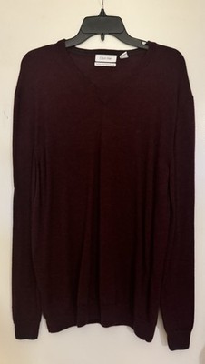 Calvin Klein Extra Fine V-Nevk Merino Sweater Men s XL