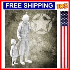 1/35 Scale Die-Cast Resin Figure Model Kit WWII US Soldier and Children Retur...