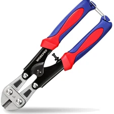 Mini Bolt Cutter 8-inch, Spring Loaded Small Heavy Duty Wire Cable Cutter, Sn...