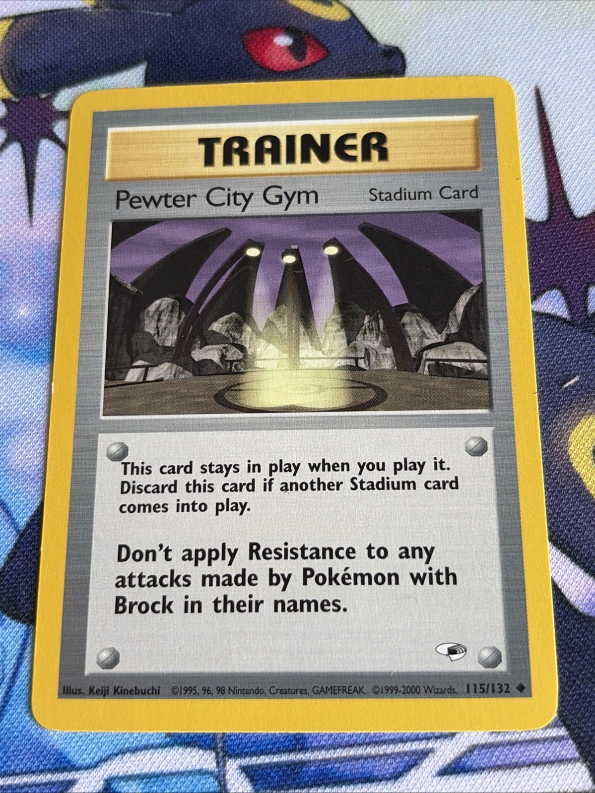 Pewter City Gym 115/132 Gym Heroes Unlimited Vintage 2000 Pokemon Card - NM