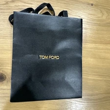 TOM FORD Black  Logo Shopping Beauty Fragrance Gift Tote Paper Bag  6" X 8" x 3"
