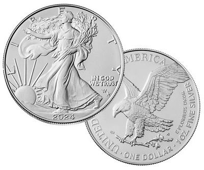 #ad 2024 American Silver Eagle w Star Privy Mark BU $98.54