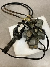 2001 Honda XR600R OEM Carburetor Throttle Assembly Cables Housing Mint!