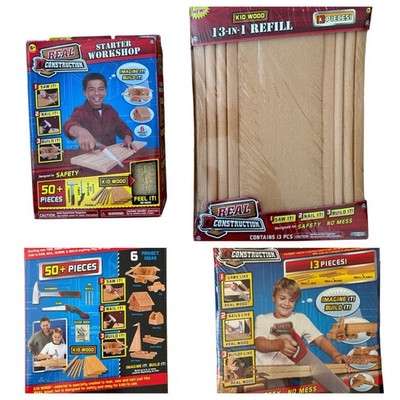 Real Construction  Starter Workshop & Foam  Kid Wood  13-in-1 REFILL  Jakks