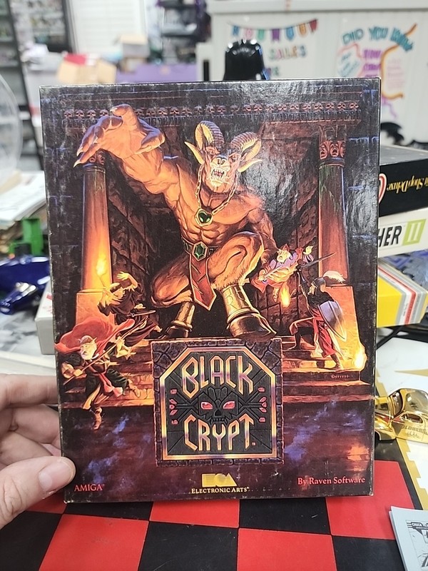 Black Crypt Commodore Amiga Big Box Game Complete CIB 3.5" Floppy T-27