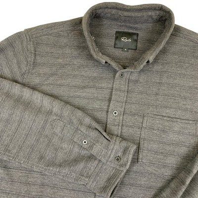 Rails Berkeley Shirt Mens XL Black Charcoal Stripe Double Face Flannel RM-846A