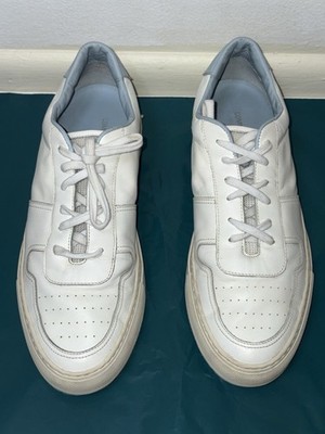 Common Projects BBall Size 42 Blue/White Leather Bumpy Lace Up Sneakers 22990511