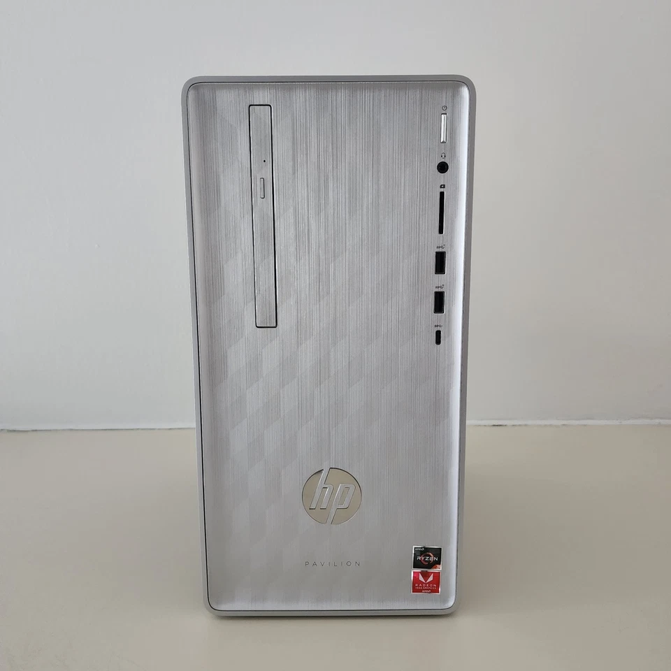 HP Pavilion 590-p0077c Mini Tower PC - Ryzen 3 - 8GB RAM - 512GB SSD - Silver - Image 2 of 4
