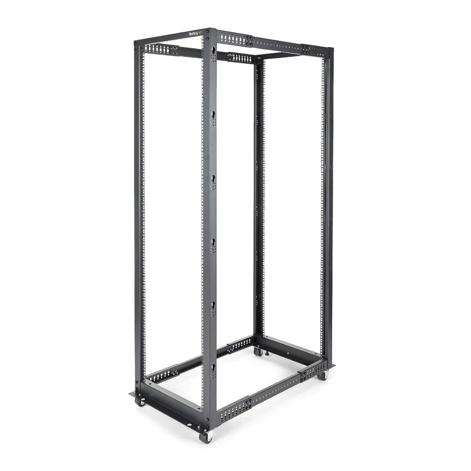 StarTech.com 42U Adjustable Depth Open Frame 4 Post Server Rack Cabinet - Flat P - Image 3 of 3