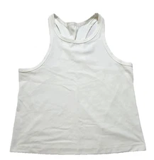 Lululemon white Align waist length racerback Nulu tank top Size 12-14 NWOT